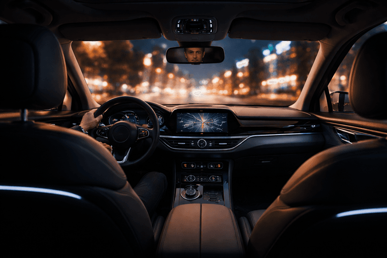 A yellow taxi in a busy city street